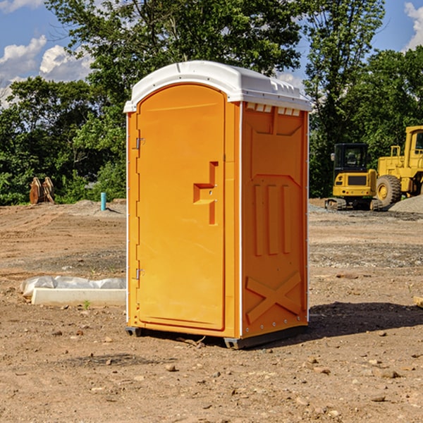 how often are the portable restrooms cleaned and serviced during a rental period in Lake Powell UT